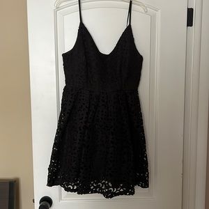 Black mini dress by Lucy Paris
